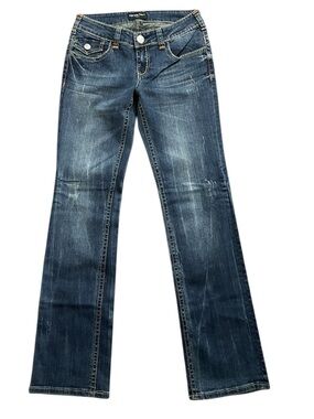 Virgin Only USA Low-Rise Bootcut Jeans – Y2K Rhinestone Embellished – Size 7